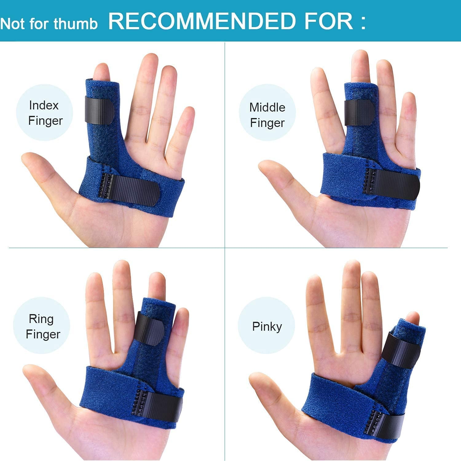 Trigger Finger Splints, Finger Brace with 2 Gel Sleeves for Injured ...