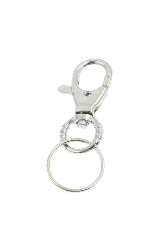 Trigger Lobster Clamp Clasp Snap Hook Keyring Key Chain Silver Tone