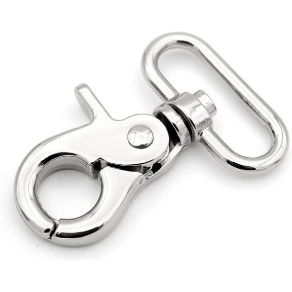 Trigger Snap Hook Metal Swivel Lobster Clasps Purse Bag Clips Quality Finish VTHO 2PCS (1 1/2 Inches, Silver)