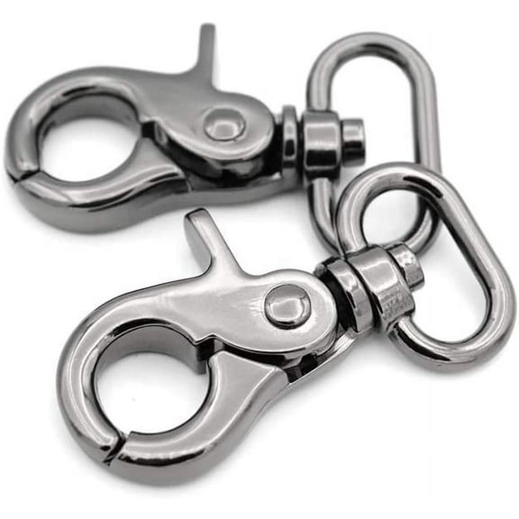 Trigger Snap Hook Metal Swivel Lobster Clasps Purse Bag Clips Quality Finish VTHO 2PCS (3/4 Inch, Gunmetal)