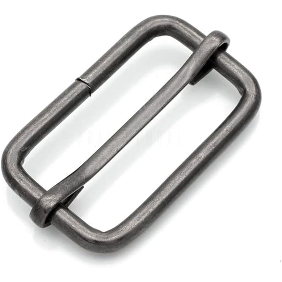 Triglide Slide Belt Keeper 5/8" 3/4" 1" Movable Bar Slider Strap Adjuster Rectangle Strap Keeper Purse Making (1" x 10 pcs, Gunmetal)