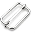 thumbnail image 1 of Triglide Slide Belt Keeper 5/8" 3/4" 1" Movable Bar Slider Strap Adjuster Rectangle Strap Keeper Purse Making (1" x 100 pcs, Silver), 1 of 7