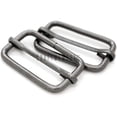 thumbnail image 1 of Triglide Slider 1 1/4", 1 1/2" Belt Keeper Movable Bar Slider Strap Adjuster Rectangle Strap Keeper Purse Making (1-1/2" x 100 pcs, Gunmetal), 1 of 5