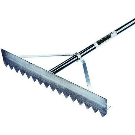 Trigon Sports ProTurf Heavy Duty Lute Rake, Ergonomic Turf Rake with Lightweight Aluminium Handle, Lawn, Carpet, 36" Wide Rake Head