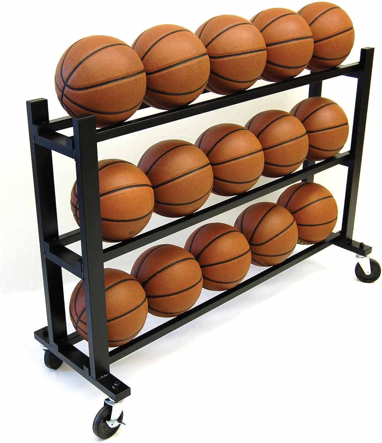 Trigon Sports Sports Lockable Ball Storage Cart, Basketball Storage Bin