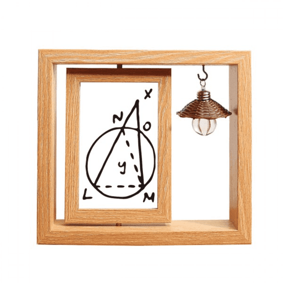 Trigonometric Mathematics Vector Illustration Wooden Rotating Picture Photo Frame 4x6