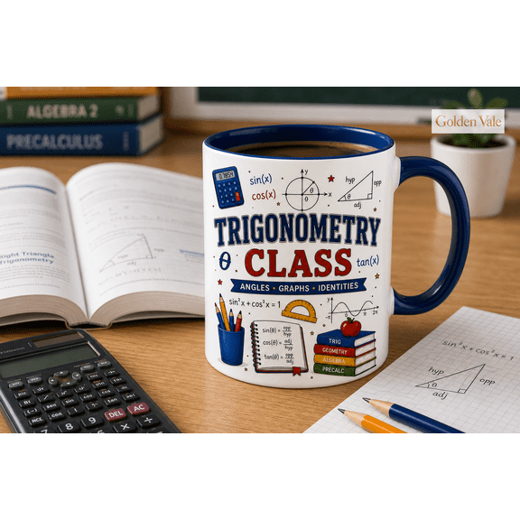 Trigonometry Class Mug for Math Students, Teacher Gift Coffee Cup