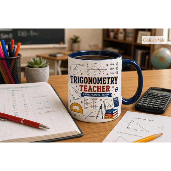 Trigonometry Teacher Mug, Math Teacher Gift for Classroom Coffee Breaks