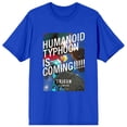 thumbnail image 1 of Trigun Stampede Humanoid Typhoon Is Coming Crew Neck Short Sleeve Royal Blue Women's T-shirt-Large, 1 of 3