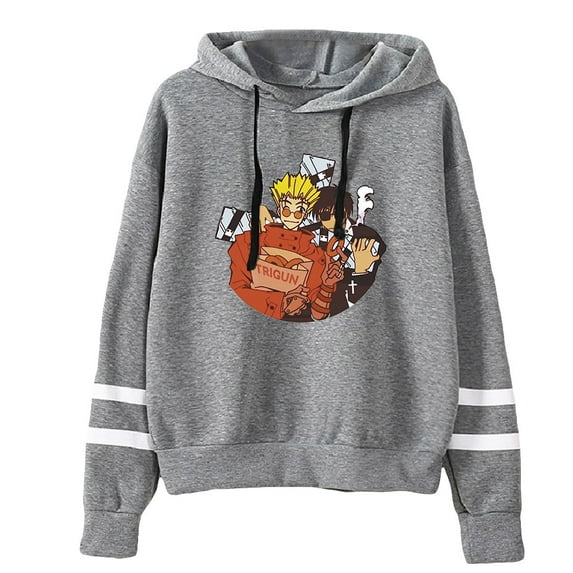 Trigun Stampede Pocketless Hoodie Sweatshirt Men Women Long Sleeve Casual Male Manga Streetwear