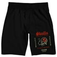 thumbnail image 1 of Trigun Stampede Skulls Men's Black Sleep Pajama Shorts-Large, 1 of 4
