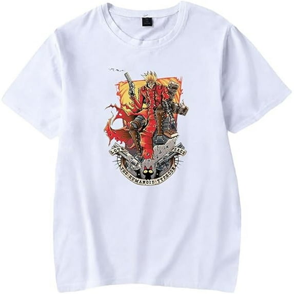 Trigun Stampede T-shirt Retro Harajuku Anime Print Logo Summer Short Sleeve Men's And Women's