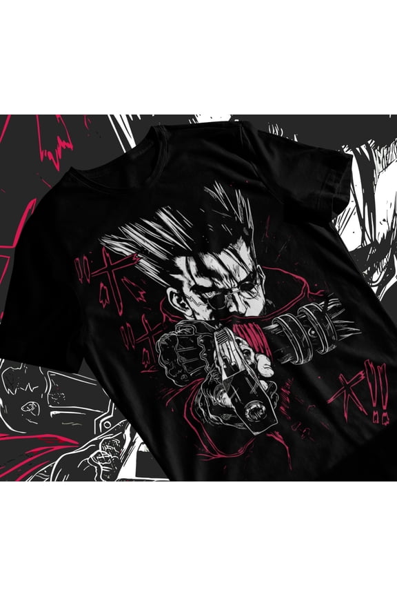 Trigun Vash The Stampede Moon Anime Manga Unisex Tshirt T-Shirt Soft Tee