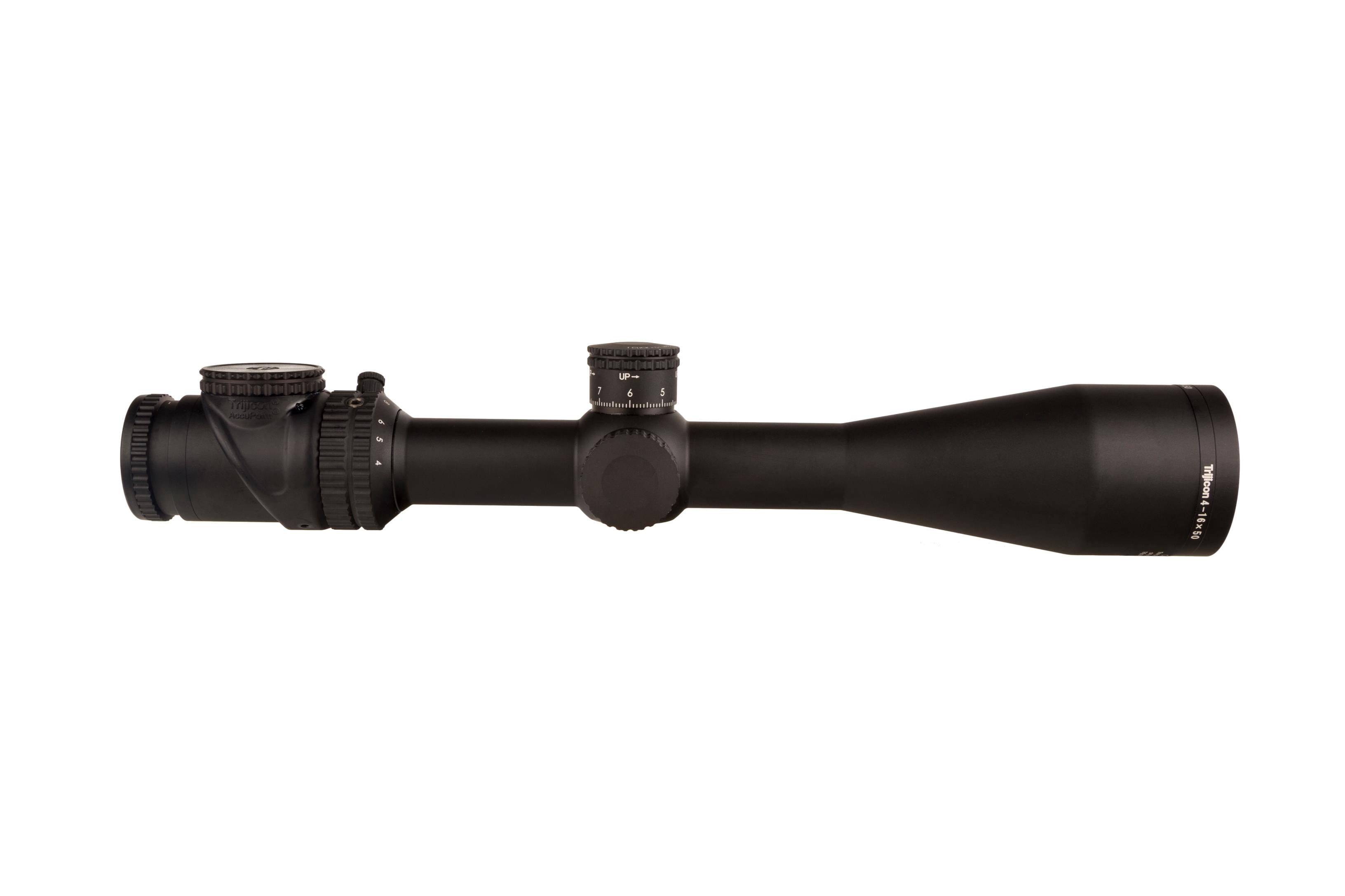 Trijicon AccuPoint TR-31 4-16x50mm Rifle Scope, 30 mm Tube, Second Focal Plane, Black, Green MRAD Ranging Reticle w/ Dot, Mil Rad Adjustment, 200148