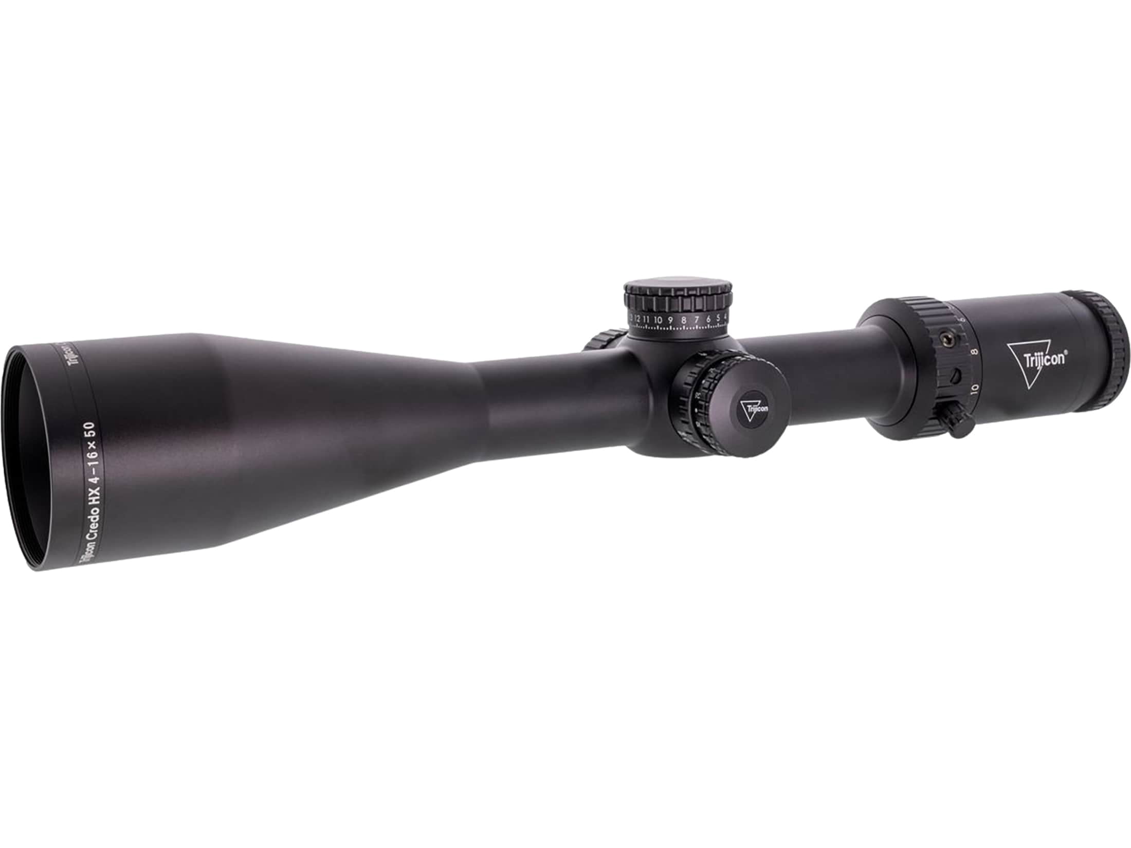Trijicon Credo HX 4-16x50mm 30mm Tube Rifle Scope, Second Focal Plane, BDC Hunter Holds Reticle, Satin Black