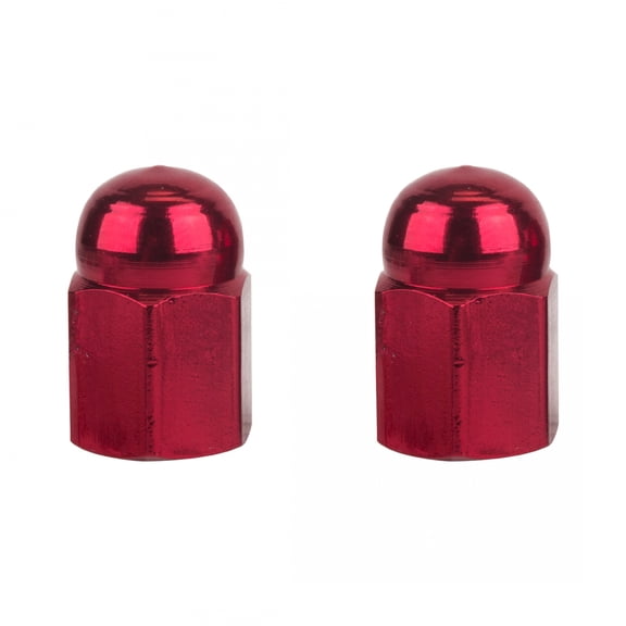 Trik Topz Valve Caps Hex Dome Red SV Intended For Use With Schrader Valves