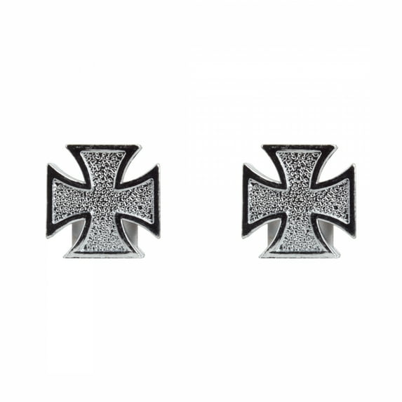 Trik Topz Valve Caps Iron Cross Chrome SV