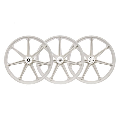 Trike Mag Wheel Set Wht F/Rear-Drive & Idler