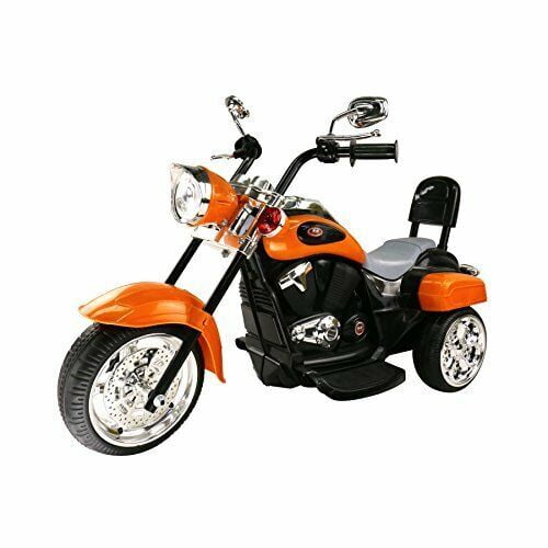 Trike Motorcycle Powered Ride on Motorcycle for Kids, 3-4 Years Old -Orange