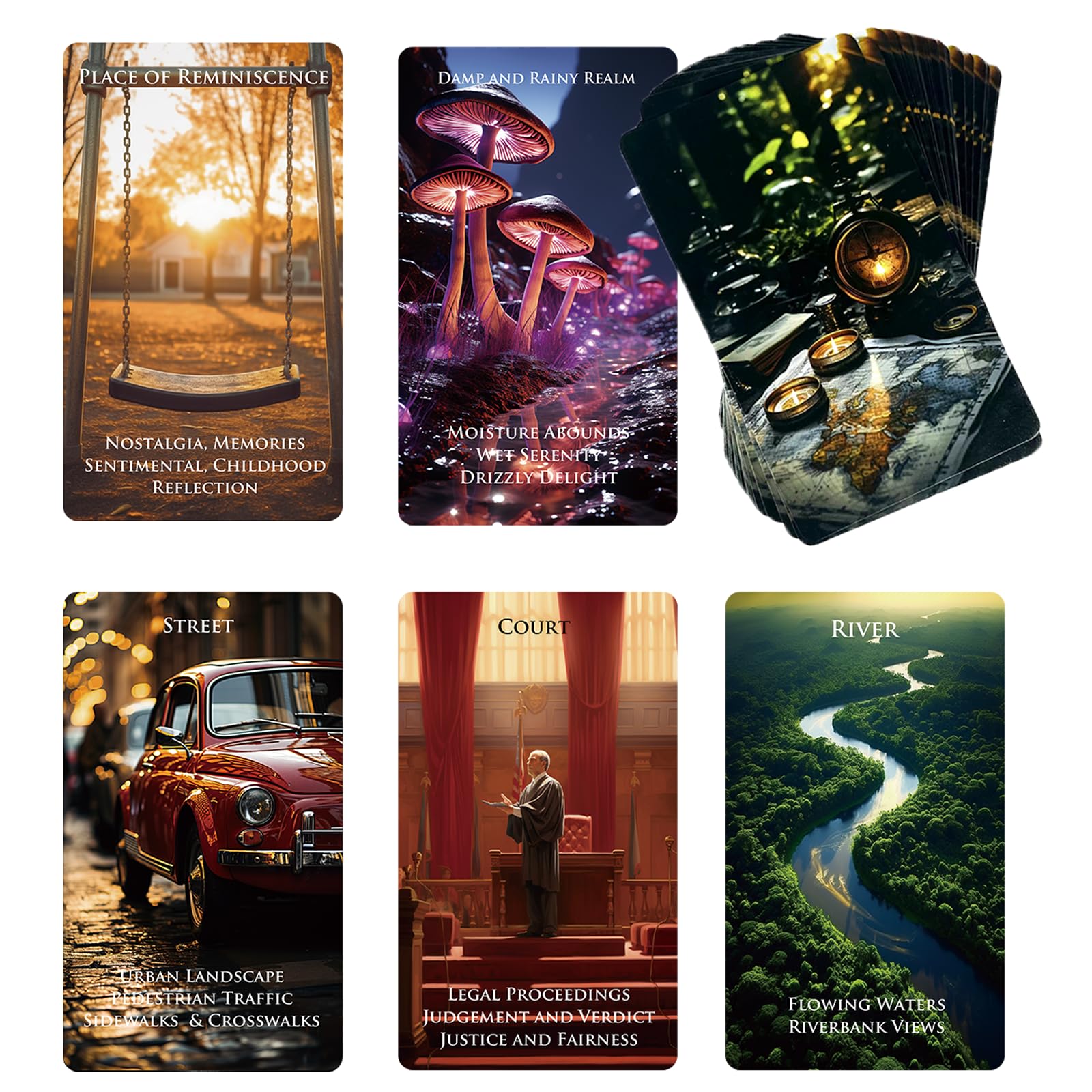 Trikendou The Place Oracle Cards Deck - Tarot Cards for Destination ...