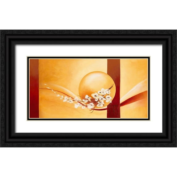 Triki, Bernadette 14x9 Black Ornate Wood Framed with Double Matting Museum Art Print Titled - Le temps suspendu