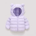 thumbnail image 1 of Trikvn Baby Toddler Winter Puffer Jacket Cute Bear Ear Hooded Coat Zip Up Outerwear Lightweight Warm Windproof Snowsuit for Infant Boys Girls Cold Weather Wear, 1 of 3