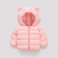 thumbnail image 1 of Trikvn Baby Toddler Winter Puffer Jacket Cute Bear Ear Hooded Coat Zip Up Outerwear Lightweight Warm Windproof Snowsuit for Infant Boys Girls Cold Weather Wear, 1 of 3