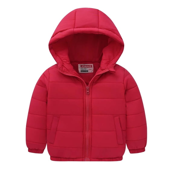 Trikvn Boys Girls Winter Puffer Jacket Hooded Lightweight Water Repellent Long Sleeve Quilted Warm Outerwear with Zipper Pockets for Outdoor Cold Weather Everyday School Wear