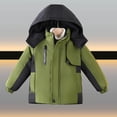 thumbnail image 1 of Trikvn Boys Winter Hooded Puffer Coat Colorblock Thick Warm Ski Jacket Windproof Snowsuit Outerwear with Pockets for Cold Weather Snowboarding Outdoor Sports, 1 of 9