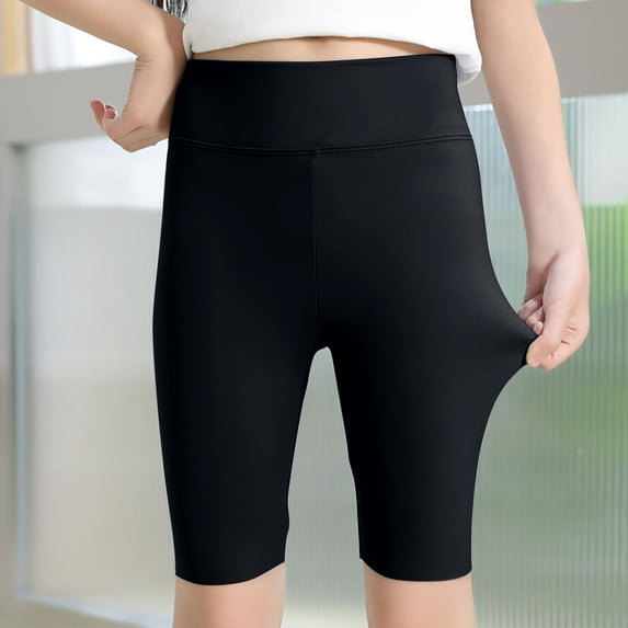 Trikvn Girls Biker Shorts High Waisted Yoga Athletic Spandex Tights Stretch Activewear for Gymnastics Volleyball Running Dance Workout Summer Casual Gym Bottoms