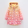 thumbnail image 1 of Trikvn Girls Heart Print Raincoat Waterproof Hooded Rain Jacket Lightweight Windbreaker Activewear for Outdoor Hiking School Travel Casual Spring Fall Outerwear, 1 of 6