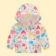 thumbnail image 1 of Trikvn Girls Lightweight Windbreaker Jackets Hooded Zip Up Coats Cute Floral Print Water Resistant Outerwear for Spring Fall Outdoor Activewear Trench, 1 of 4