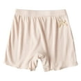 thumbnail image 1 of Trikvn Girls Ribbed Knit Lounge Shorts Casual Mid Rise Elastic Waist Pajama Bottoms with Cute Bow Detail Lettuce Trim Ruffle Hem Soft Breathable Sleepwear Summer Shorts, 1 of 4