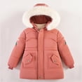 thumbnail image 1 of Trikvn Girls Winter Puffer Coat Thick Faux Fur Hooded Parka Heavyweight Fleece Lined Warm Outerwear Jacket with Pockets for Kids Toddler Outdoor Snow Wear, 1 of 9