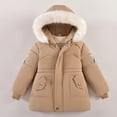 thumbnail image 1 of Trikvn Girls Winter Puffer Coat Thick Faux Fur Hooded Parka Heavyweight Fleece Lined Warm Outerwear Jacket with Pockets for Kids Toddler Outdoor Snow Wear, 1 of 9