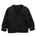 thumbnail image 1 of Trikvn Kids Classic V-Neck Knit Cardigan Sweater Solid Long Sleeve Button Up Uniform Outerwear Comfortable School Clothes Fall Winter Warm Layering Tops for Boys Girls, 1 of 6