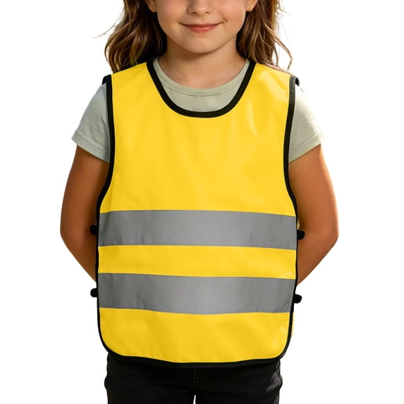 Trikvn Kids Reflective Safety Vest High Visibility Breathable Mesh Lightweight Waistcoat with Hook and Loop Closure for Cycling Walking Running Outdoor Crossing Guard