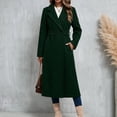 thumbnail image 1 of Trikvn Long Wool Blend Pea Coat for Women Notched Lapel Belted Waist Double Breasted Long Sleeve Elegant Overcoat with Pockets Winter Dressy S-3XL, 1 of 6