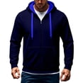 thumbnail image 1 of Trikvn Men's Casual Full Zip Hoodie with Drawstring Long Sleeve Sweatshirt Jacket Outerwear with Front Pockets Comfortable Sportswear for Running Fitness Daily Wear, 1 of 7