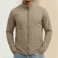 thumbnail image 1 of Trikvn Men's Full Zip Jackets Stand Collar Sweatshirts Waffle Knit Casual Cardigan Sweaters Lightweight Athletic Track Tops with Patch Pockets for Golf Work Business, 1 of 5