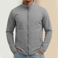 thumbnail image 1 of Trikvn Men's Full Zip Jackets Stand Collar Sweatshirts Waffle Knit Casual Cardigan Sweaters Lightweight Athletic Track Tops with Patch Pockets for Golf Work Business, 1 of 5