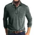 thumbnail image 1 of Trikvn Men's Long Sleeve Shirts with Chest Pocket Casual Classic Fit Golf s Button Down Collar Business Work Everyday Tops Breathable Comfortable Athletic, 1 of 5