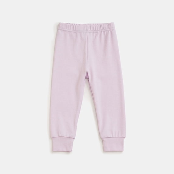 Trikvn Toddler Baby Girls Boys Pajama Pants Soft Cotton Knit Leggings Elastic Waist Lounge Sleepwear Bottoms Ribbed Cuff Cozy Underwear Long Trousers Wear