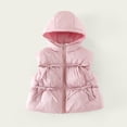 thumbnail image 1 of Trikvn Toddler Girls Puffer Vest Hooded Winter Warm Sleeveless Jacket Coat Outerwear Cute Bowknot Details Quilted Zip Up Gilet for Kids Fall Casual School Outdoor Wear, 1 of 9