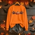 thumbnail image 1 of Trikvn Women's Autumn Tops Long Sleeve Crewneck Sweatshirt Pumpkin Fall Leaves Graphic Pullovers Casual Comfy Sweaters Thanksgiving Holiday Everyday Shirts, 1 of 4