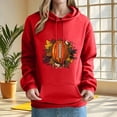 thumbnail image 1 of Trikvn Women's Fall Football Graphic Hoodies Leaves Print Long Sleeve Pullover Sweatshirts with Pocket Casual Game Day Novelty Tops Slouchy Fit Athletic Jumper, 1 of 5