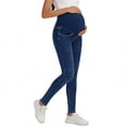 thumbnail image 1 of Trikvn Womens Maternitys Maternity Denim Jeans High Waisted Over Belly Comfortable Stretch Skinny Jeggings for Everyday Wear Casual Summer Pregnancy Pants Activewear, 1 of 3