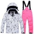thumbnail image 1 of Trikvn Youth Boys Girls Snowsuit 2 Piece Winter Ski Jacket and Suspenders Snow Pants Set Waterproof Windproof Warm Hooded Snowboarding Outfit for Mountain Skiing, 1 of 3