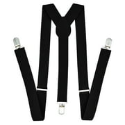 Trilece Suspenders for Men Women Adult Tuxedo Wedding Suit Halloween Costume Accessories (Black)