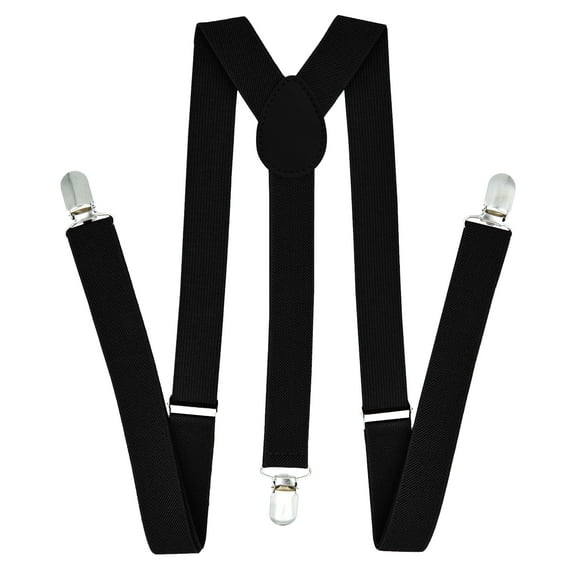 Trilece Suspenders for Men Women Adult Tuxedo Wedding Suit Halloween Costume Accessories (Black)